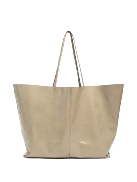 BIMBA Y LOLA  shiny sage leather maxi shopper bag