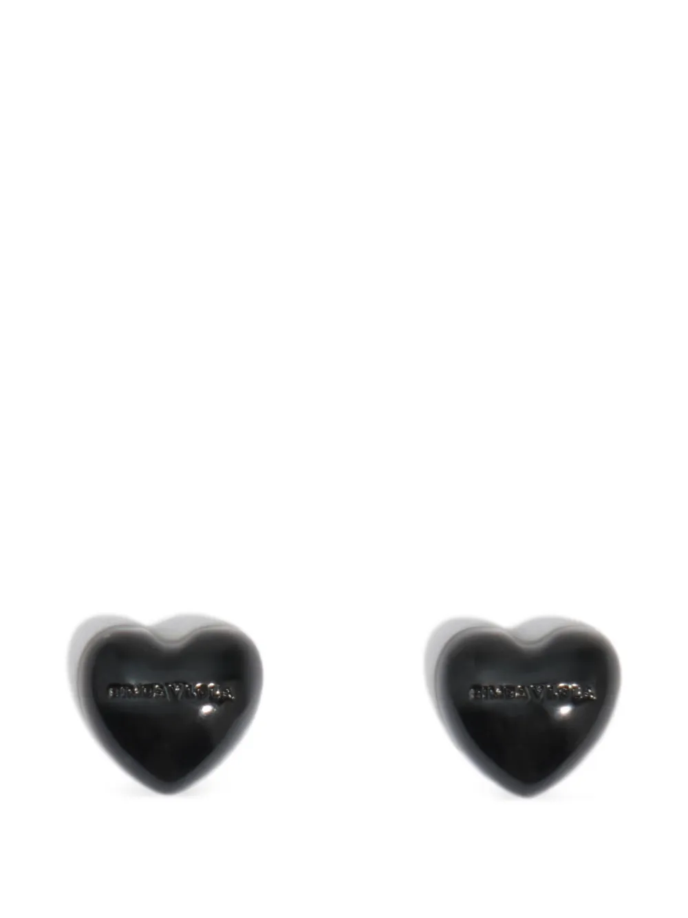 BIMBA Y LOLA boucles d’oreilles cœur en émail noir BIMBA Y LOLA boucles d’oreilles cœur en émail noir