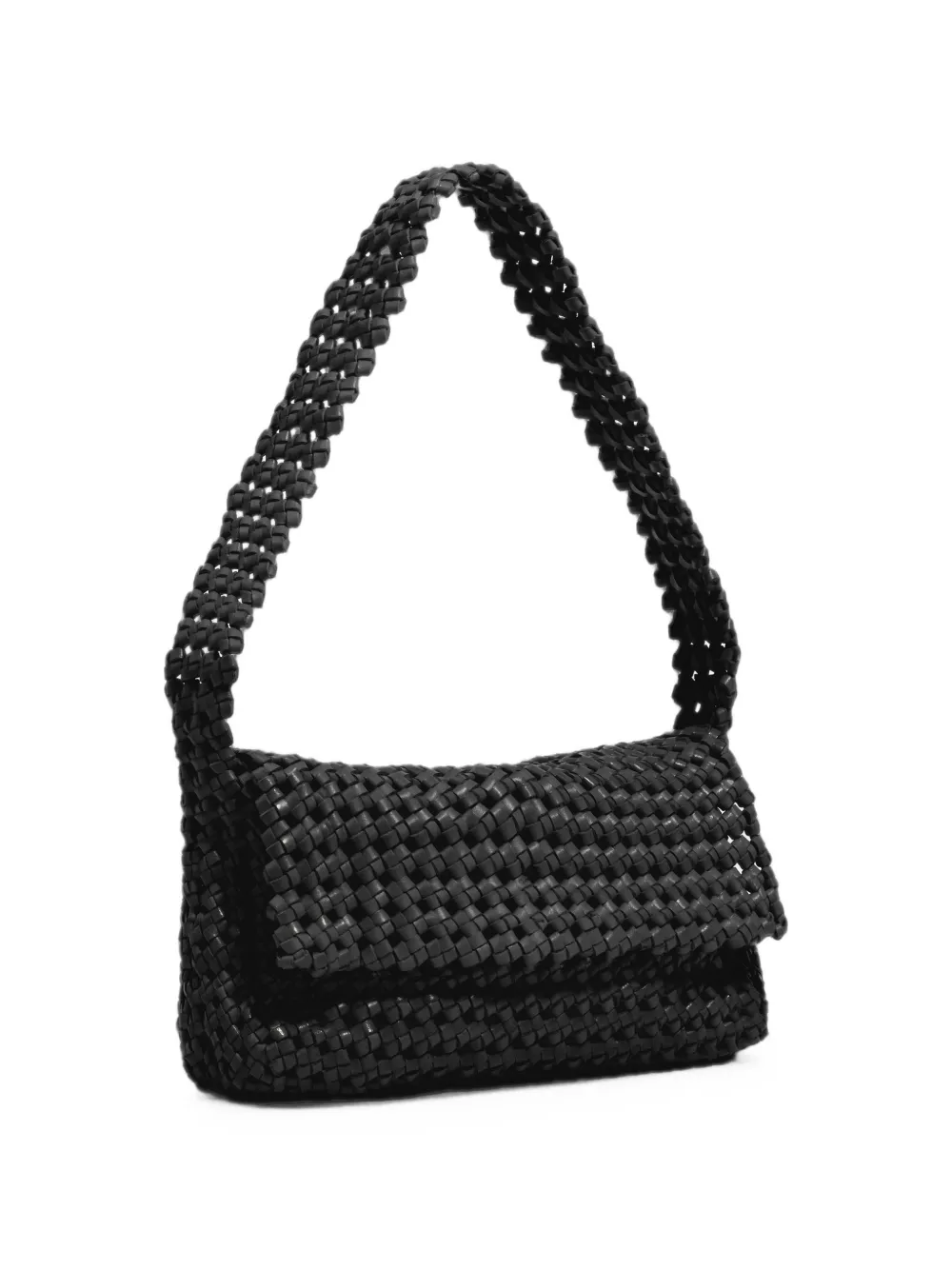 BIMBA Y LOLA Medium geplooide leren tas Zwart