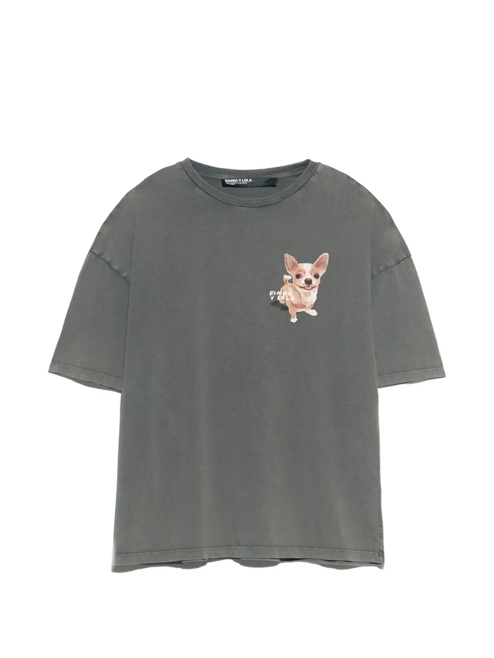 BIMBA Y LOLA t-shirt noir à logo Chihuahua - Gris BIMBA Y LOLA t-shirt noir à logo Chihuahua - Gris