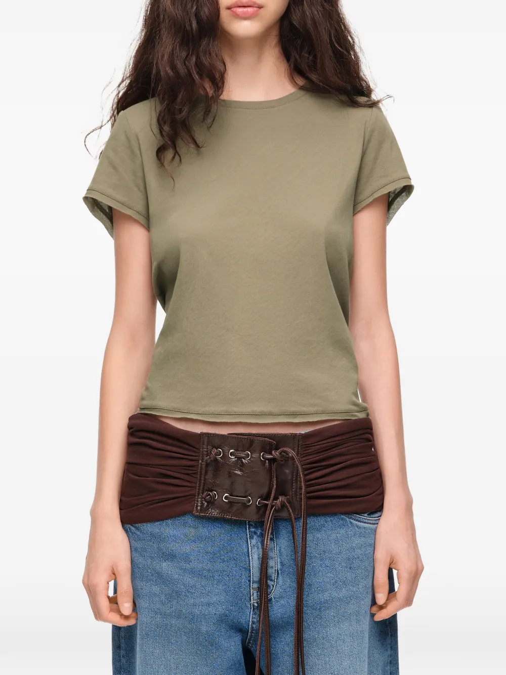 BIMBA Y LOLA Straight katoenen T-shirt Groen