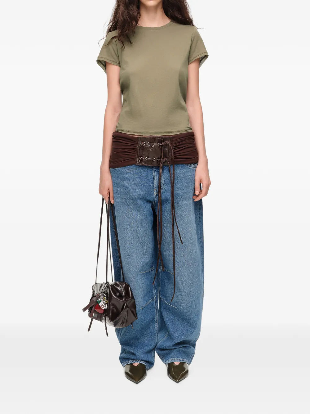 BIMBA Y LOLA Straight katoenen T-shirt Groen