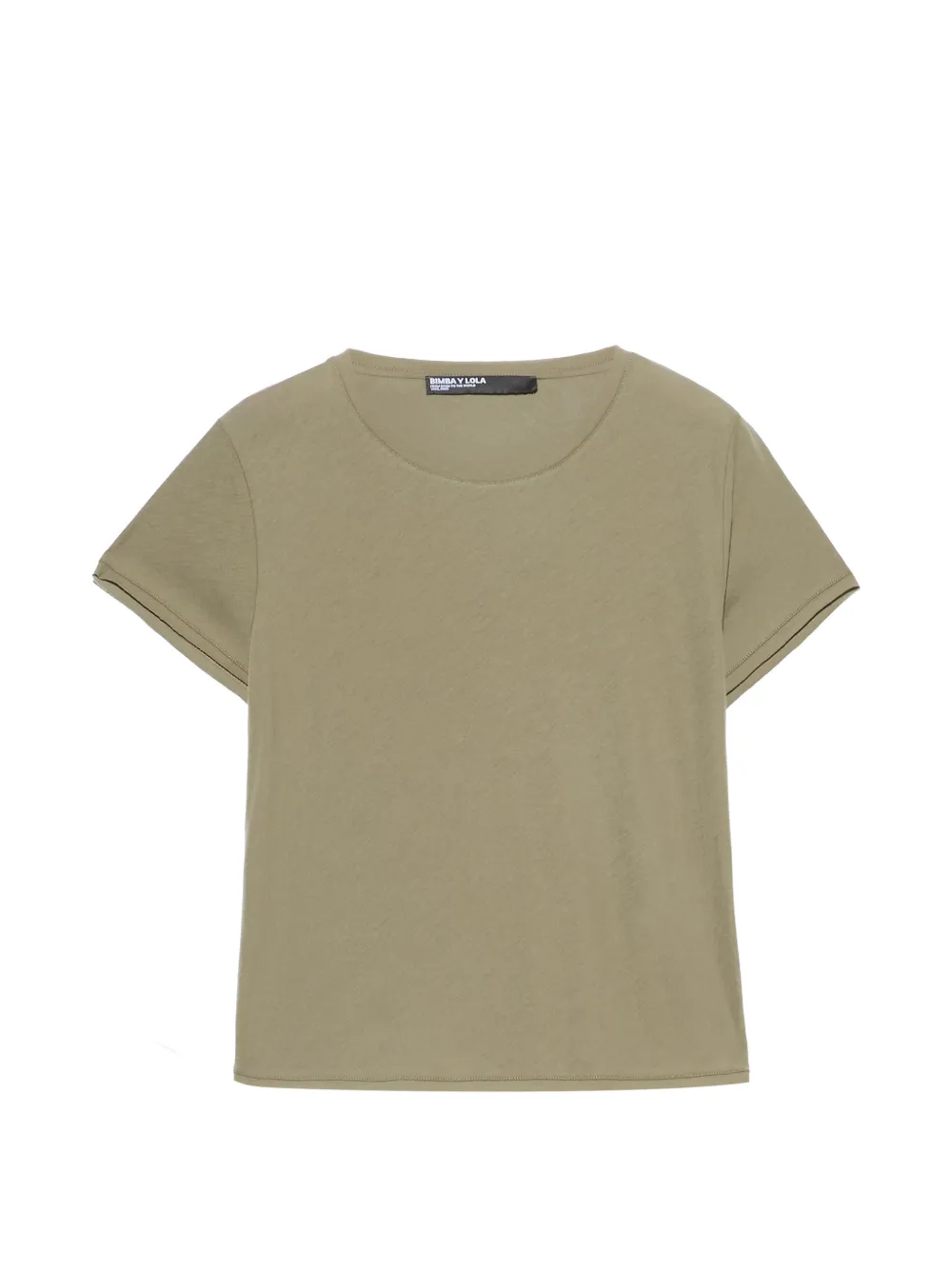 BIMBA Y LOLA t-shirt droit en coton vert kaki clair