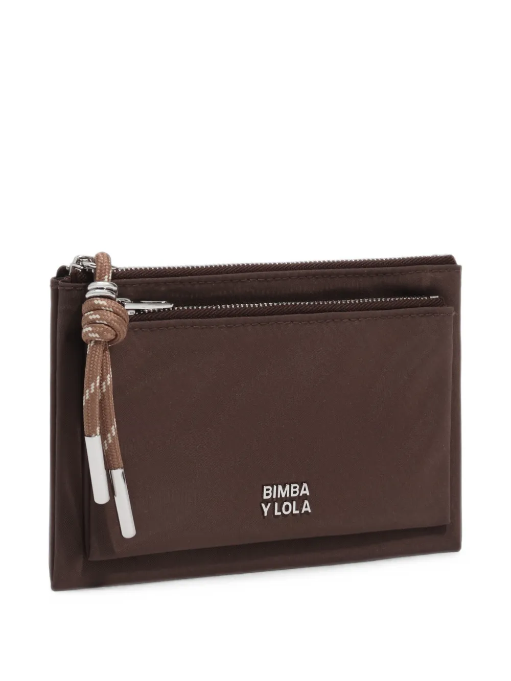 BIMBA Y LOLA Mocha nylon portemonnee met zak Bruin
