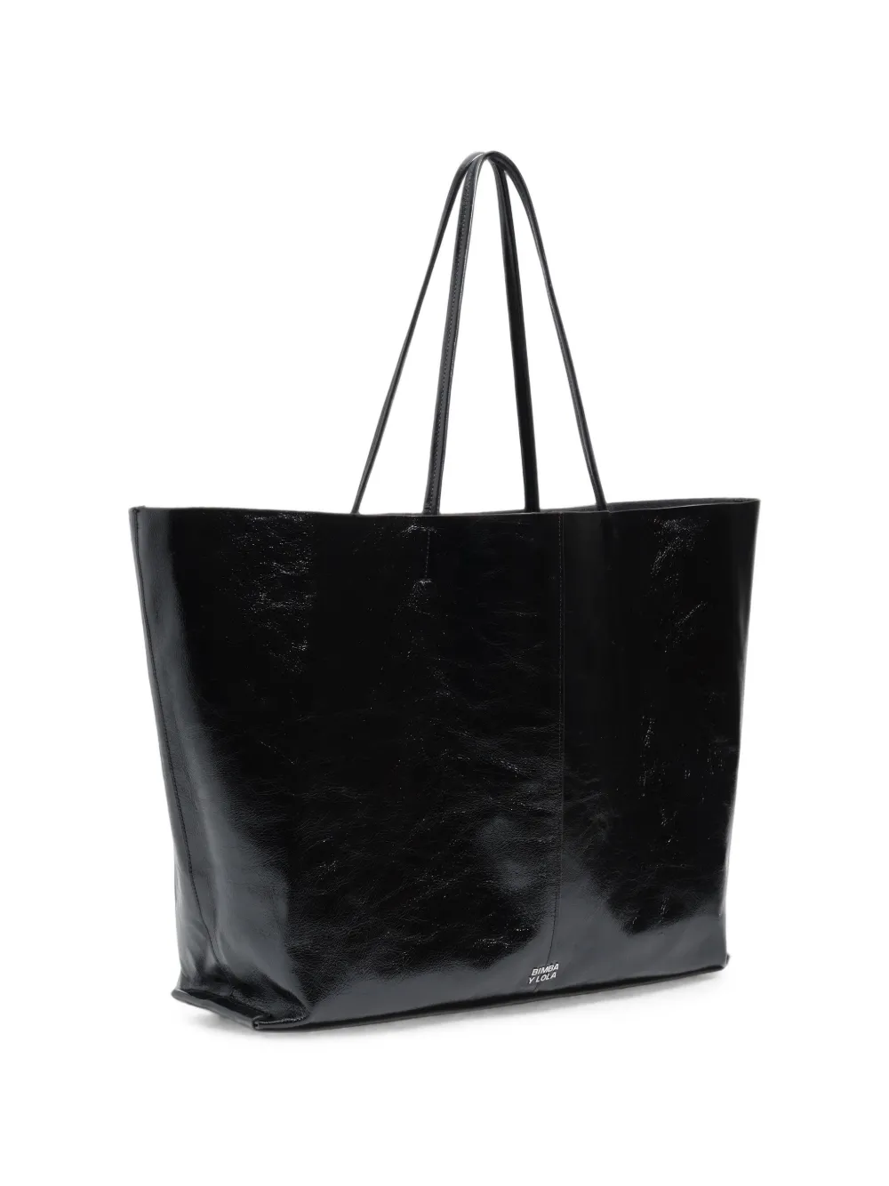 BIMBA Y LOLA Maxi-shopper van glanzend leer Zwart