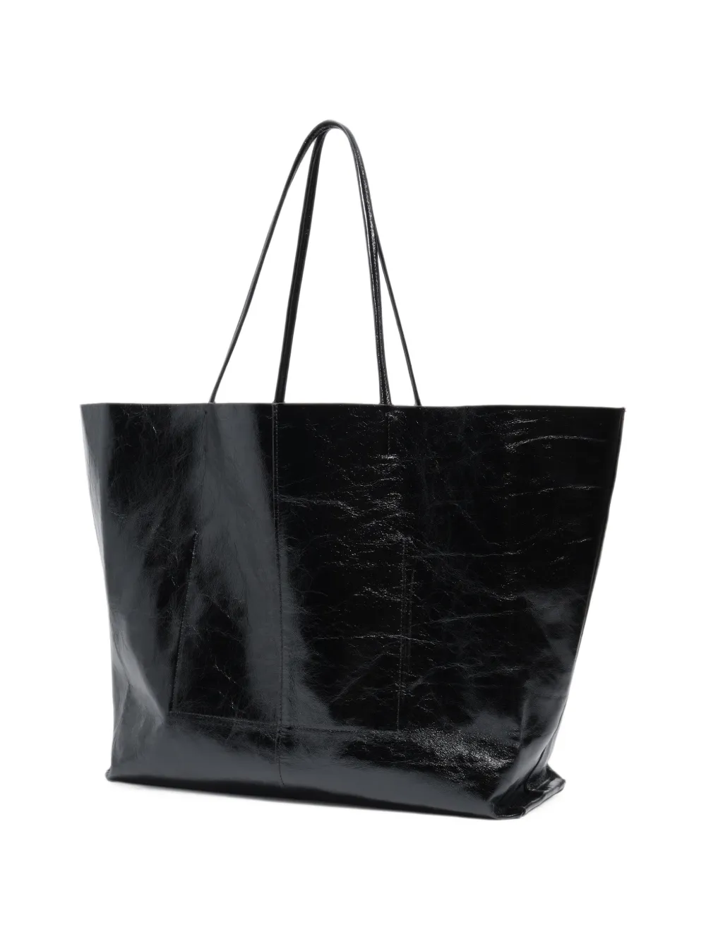 BIMBA Y LOLA Maxi-shopper van glanzend leer Zwart