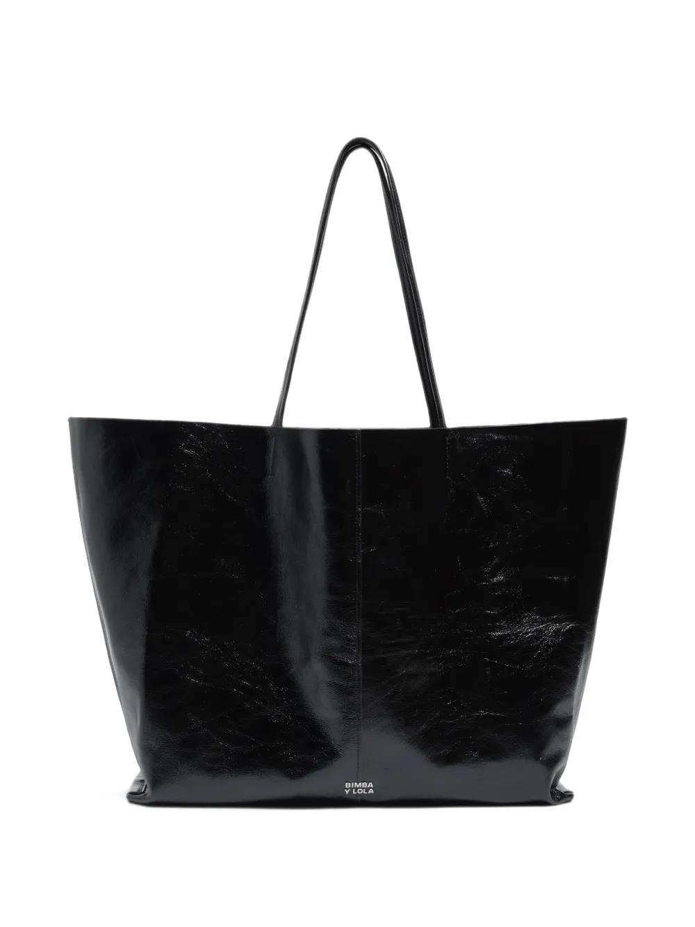 BIMBA Y LOLA Borsa shopper maxi in pelle - Nero