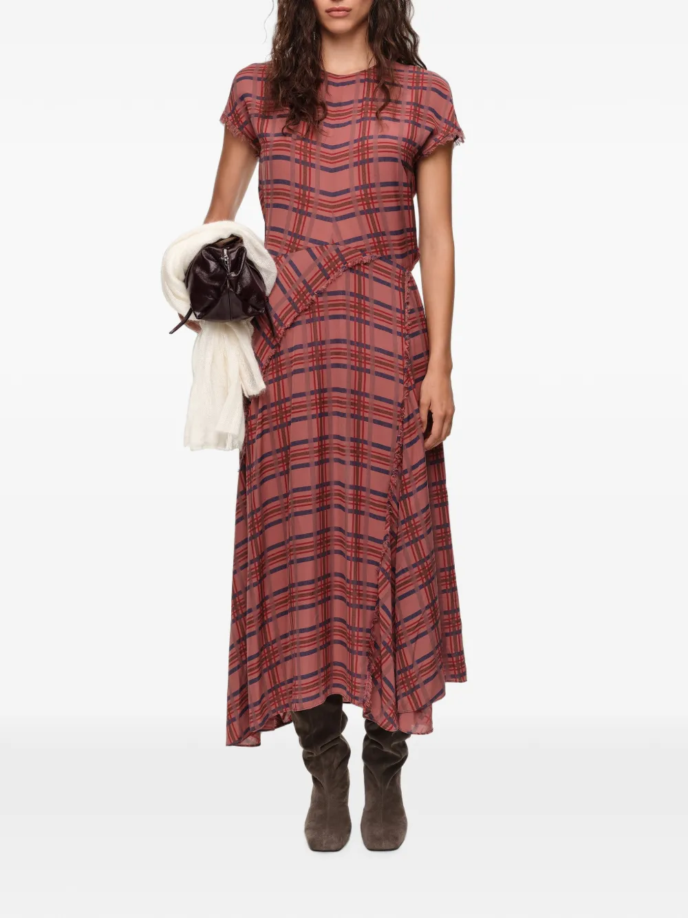 BIMBA Y LOLA Geruite jurk Roze