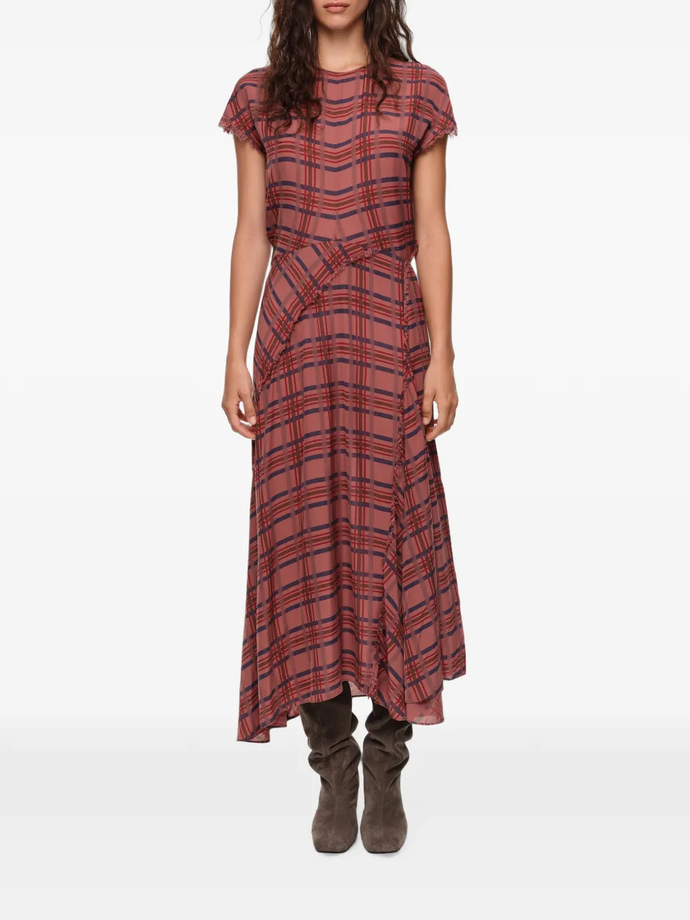 BIMBA Y LOLA Geruite jurk Roze