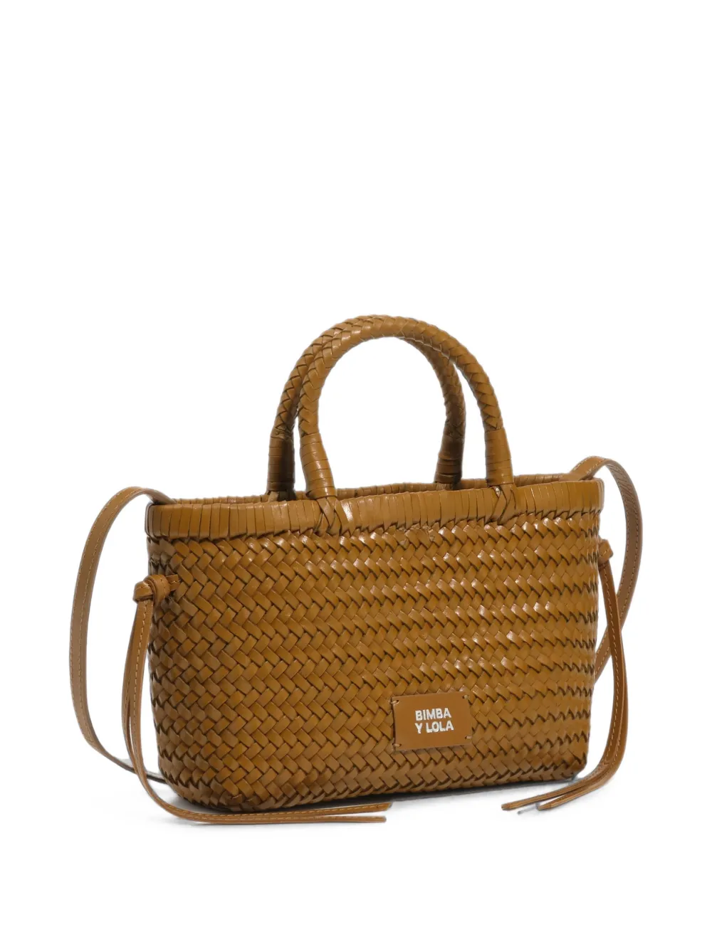 BIMBA Y LOLA Kleine Lime geplooide leren crossbodytas Bruin