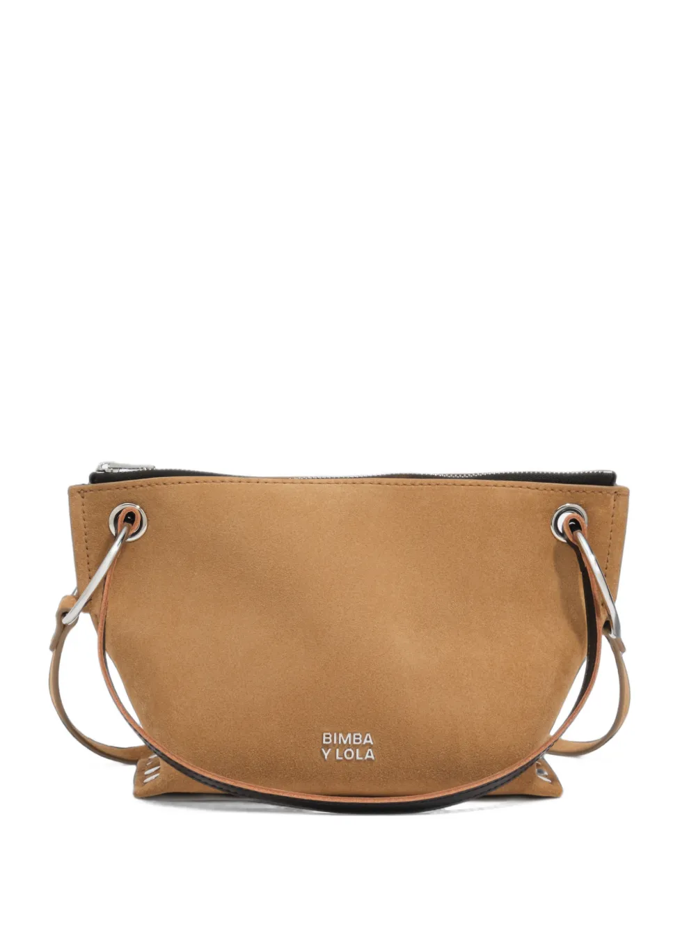 BIMBA Y LOLA Borsa Trapecio media in pelle scamosciata - Toni neutri