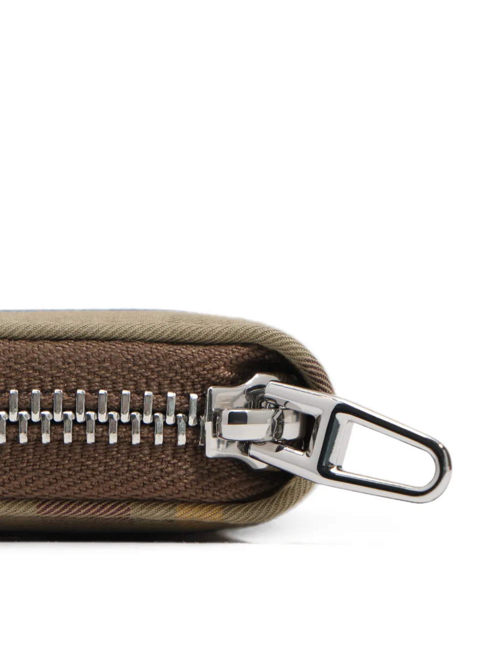 BIMBA Y LOLA Medium portemonnee met tartan-ruit en jacquard Beige