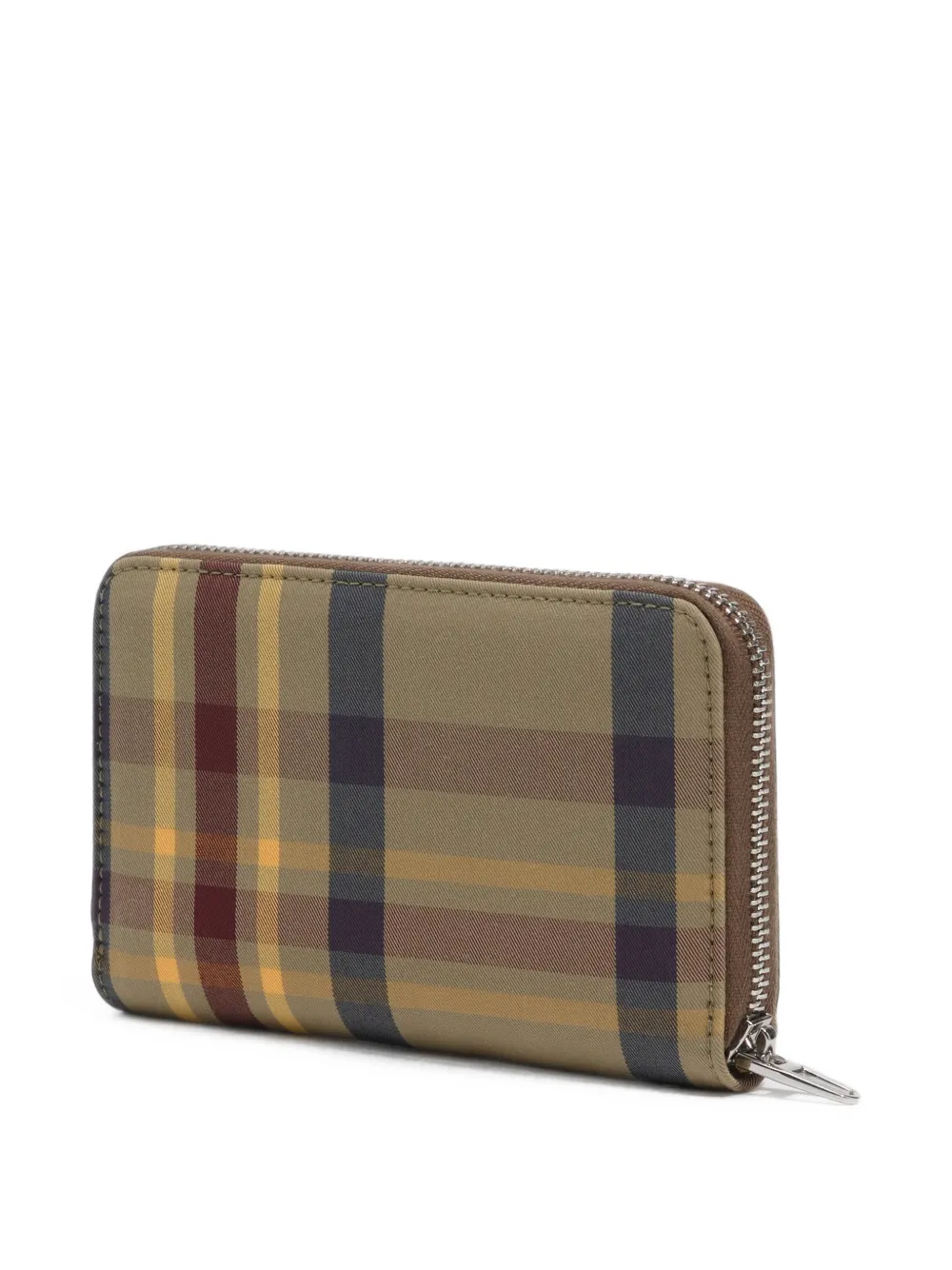 BIMBA Y LOLA Medium portemonnee met tartan-ruit en jacquard Beige