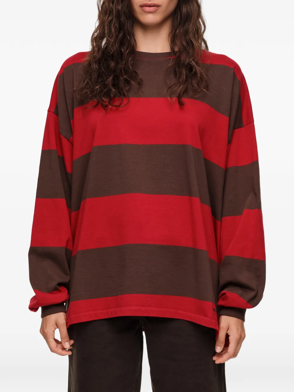 BIMBA Y LOLA Oversized T-shirt met strepen Rood
