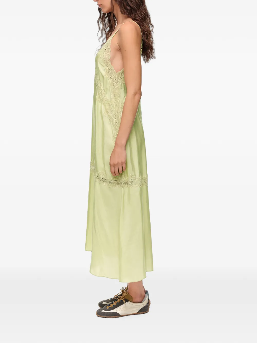 BIMBA Y LOLA Jurk met kanten afwerking Groen