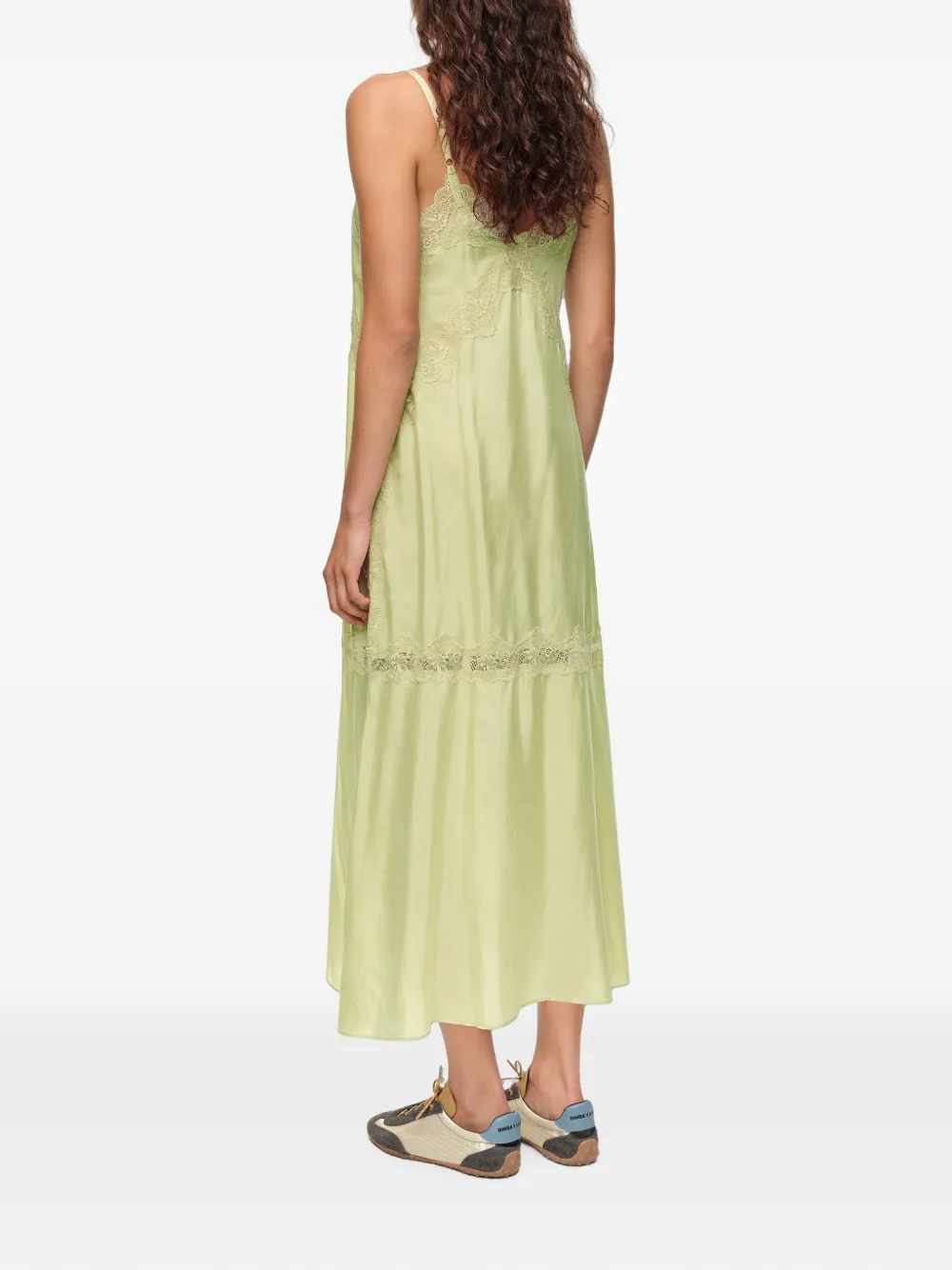 BIMBA Y LOLA Jurk met kanten afwerking Groen