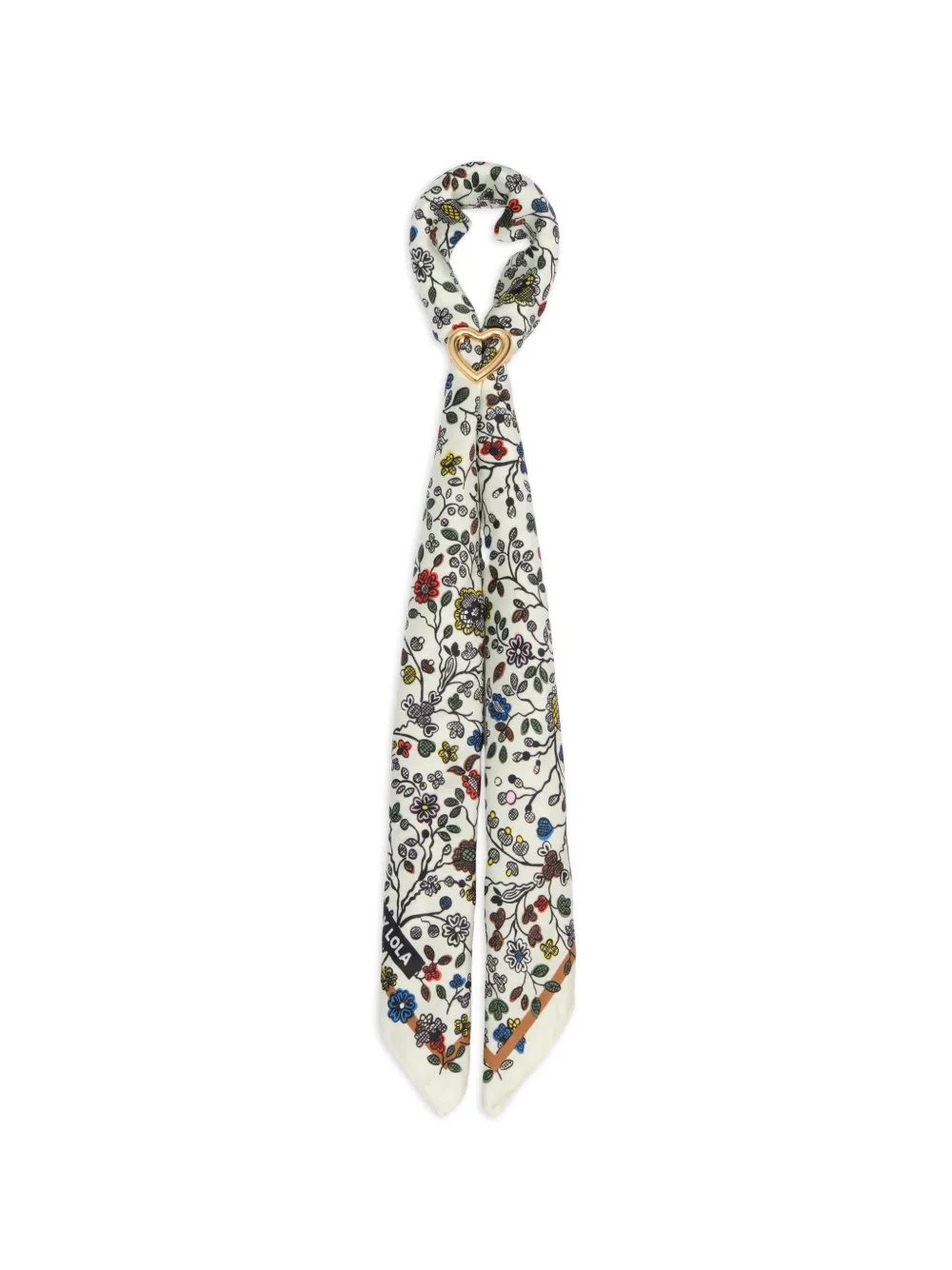 BIMBA Y LOLA lime lace flowers scarf charm