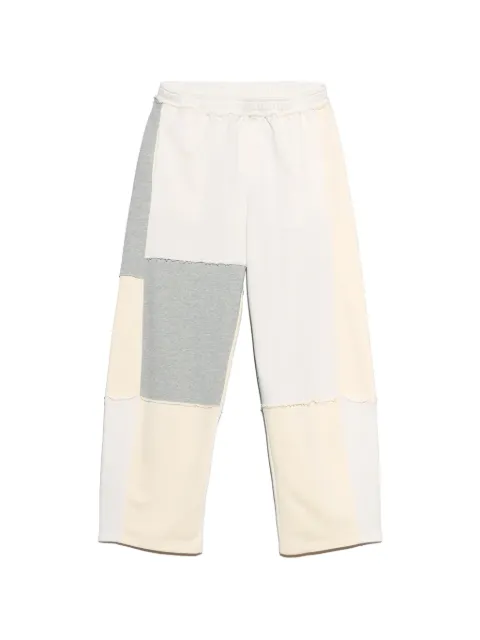 BIMBA Y LOLA  ivory-cotton-patchwork jogger trousers