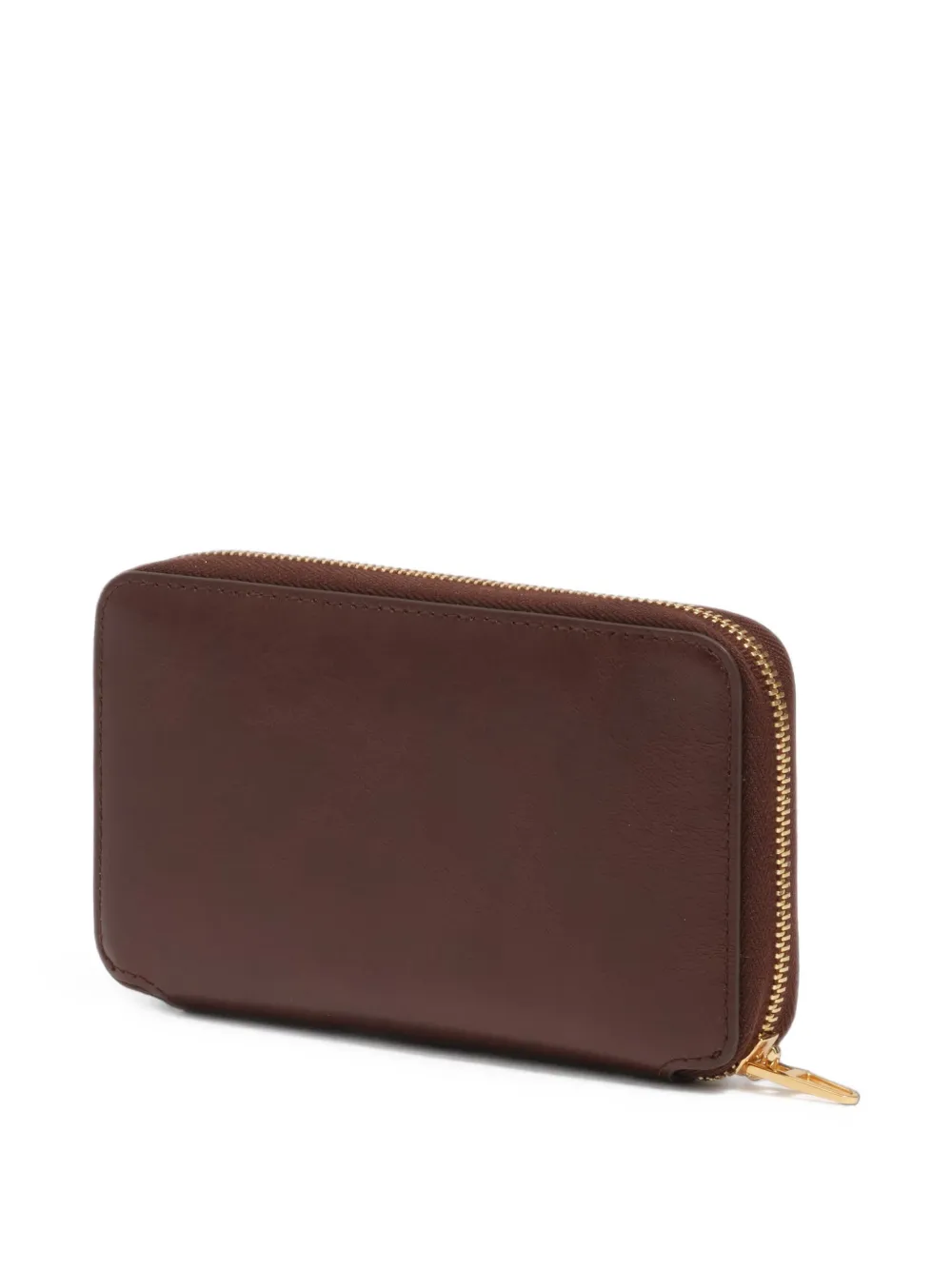 BIMBA Y LOLA medium dark tan leather wallet Bruin