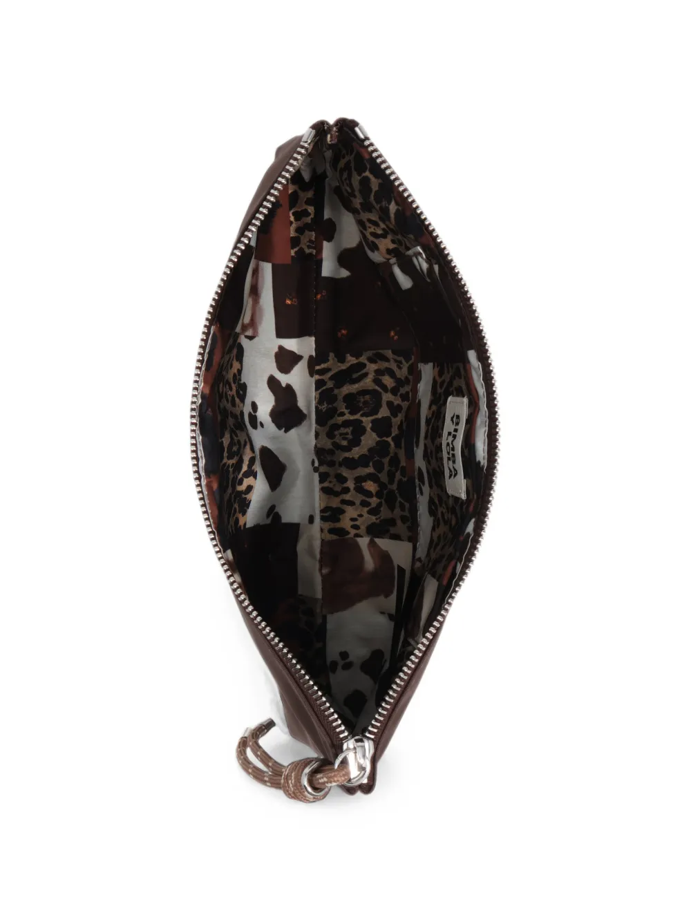 BIMBA Y LOLA Medium Mocha nylon clutch Bruin