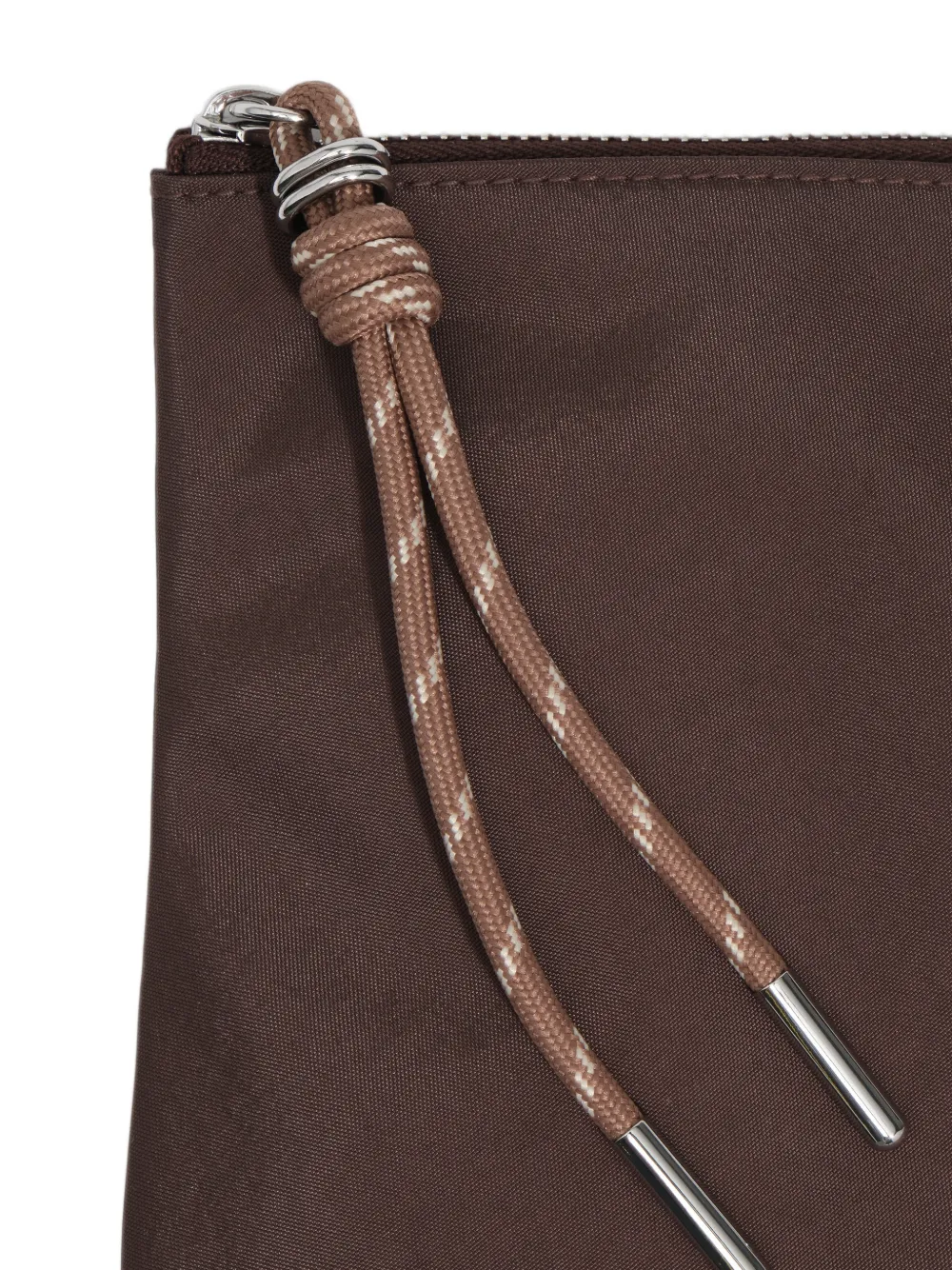 BIMBA Y LOLA Medium Mocha nylon clutch Bruin