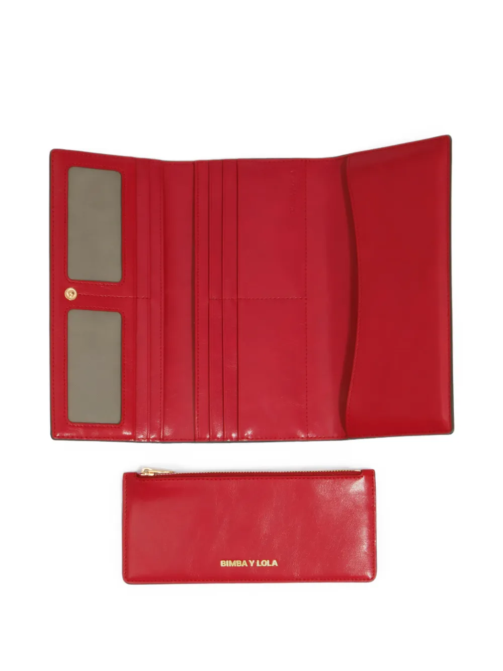 BIMBA Y LOLA Continental leren portemonnee Zwart