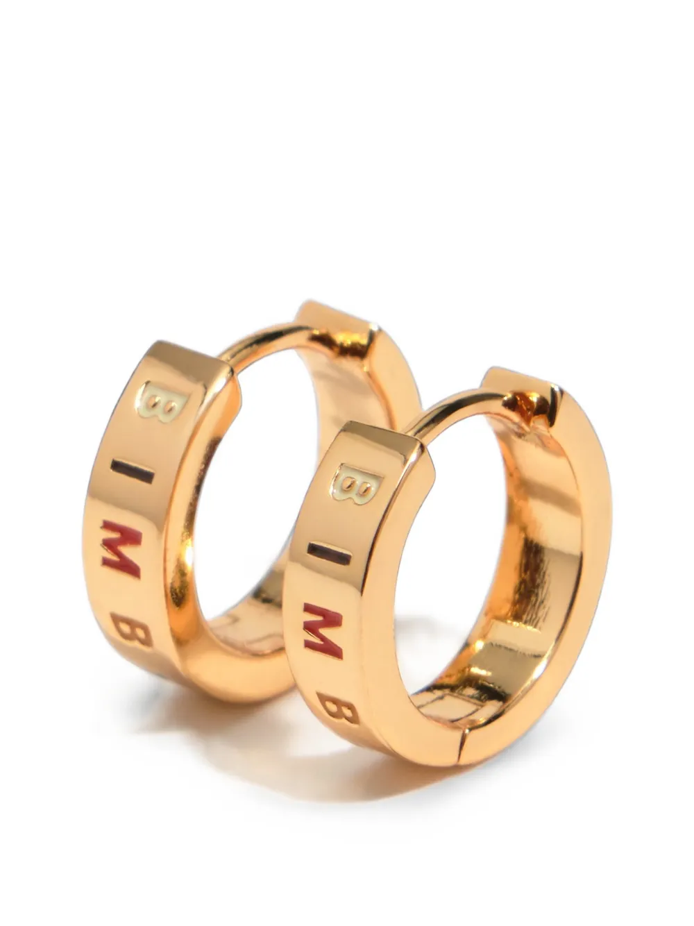 BIMBA Y LOLA Orecchini a cerchio piccoli con logo - Oro