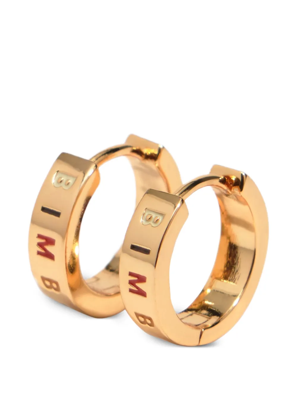 BIMBA Y LOLA Orecchini a cerchio piccoli con logo - Oro