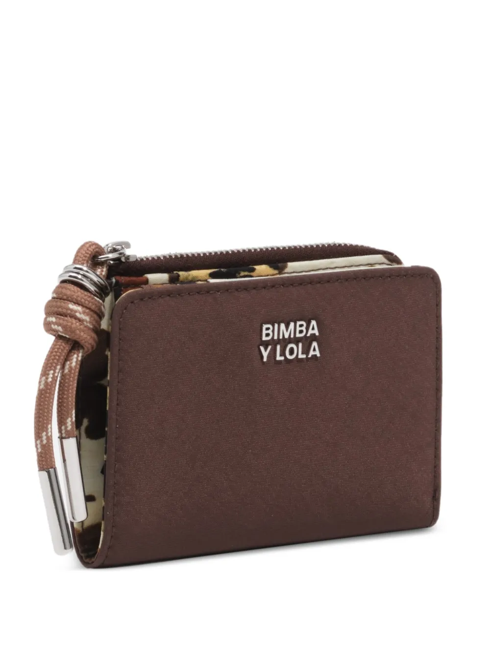 BIMBA Y LOLA mocha nylon compact purse - Marrone