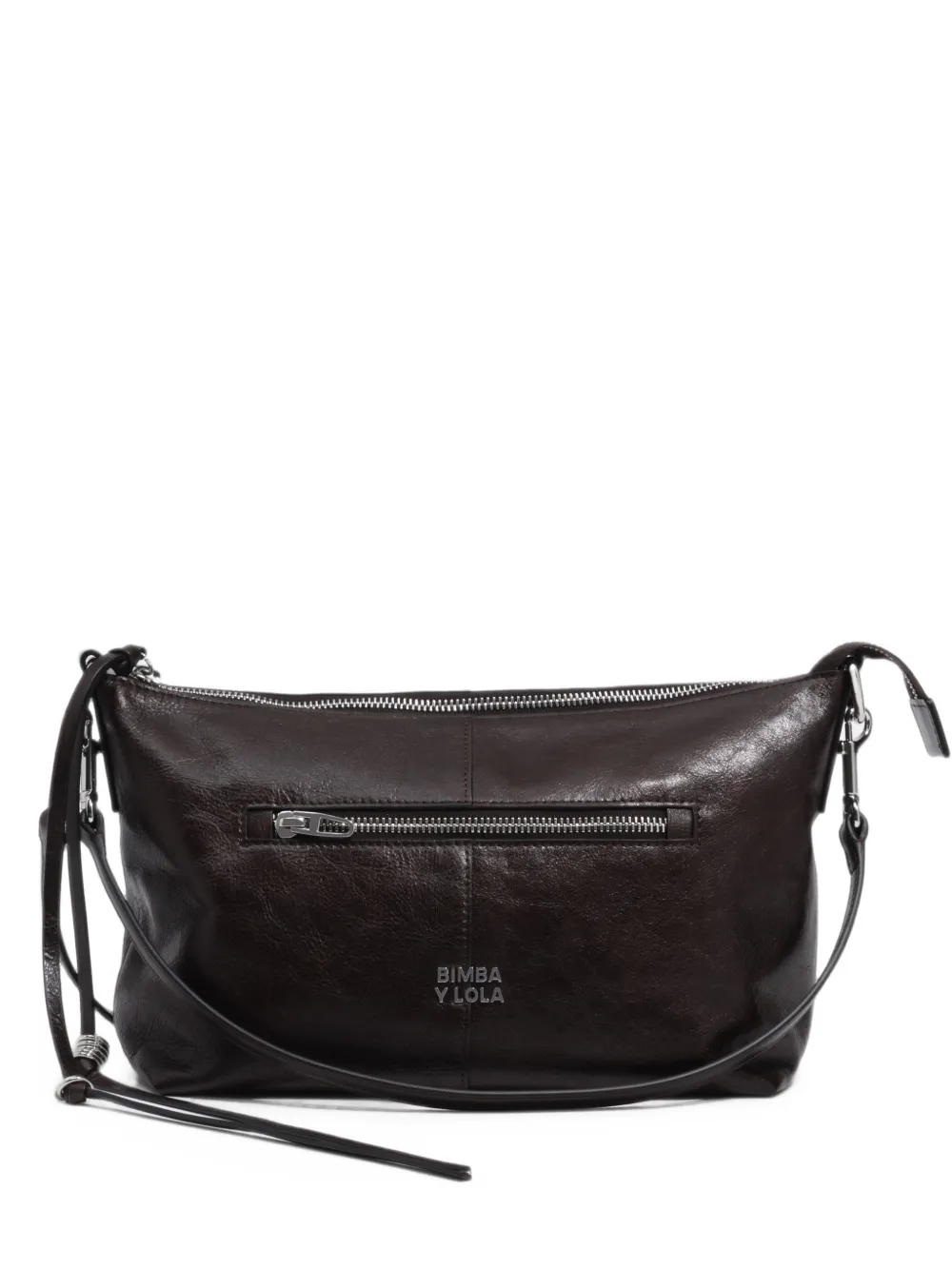BIMBA Y LOLA medium dark brown leather Madrid bag · OS