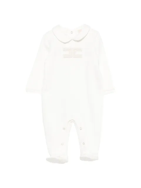 Elisabetta Franchi La Mia Bambina logo-embroidered Peter Pan-collar pajamas