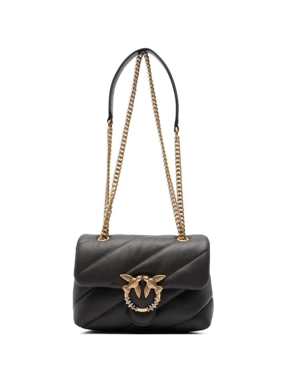 PINKO mini Puff New Buckle shoulder bag - Marrone