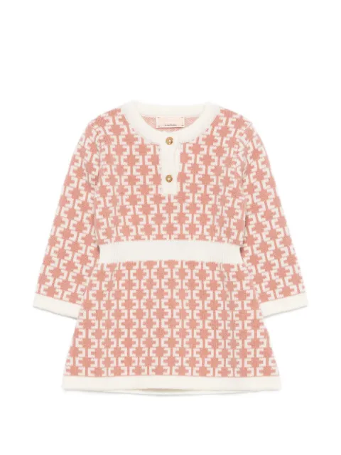 Elisabetta Franchi La Mia Bambina Vestido com padronagem monogramada