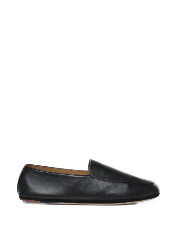 Loro Piana Anton Lambskin Loafers in Black
