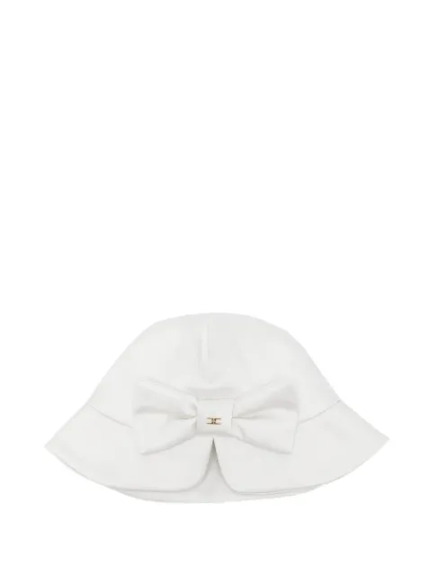 Elisabetta Franchi La Mia Bambina gorro con lazo y placa del logo