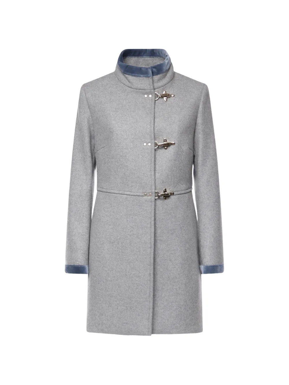 Fay Virginia hook-fastening high-neck coat