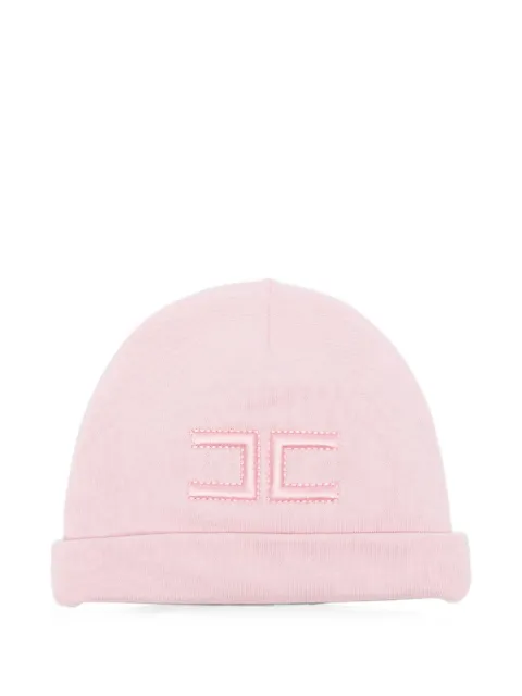 Elisabetta Franchi La Mia Bambina logo-embroidered beanie hat