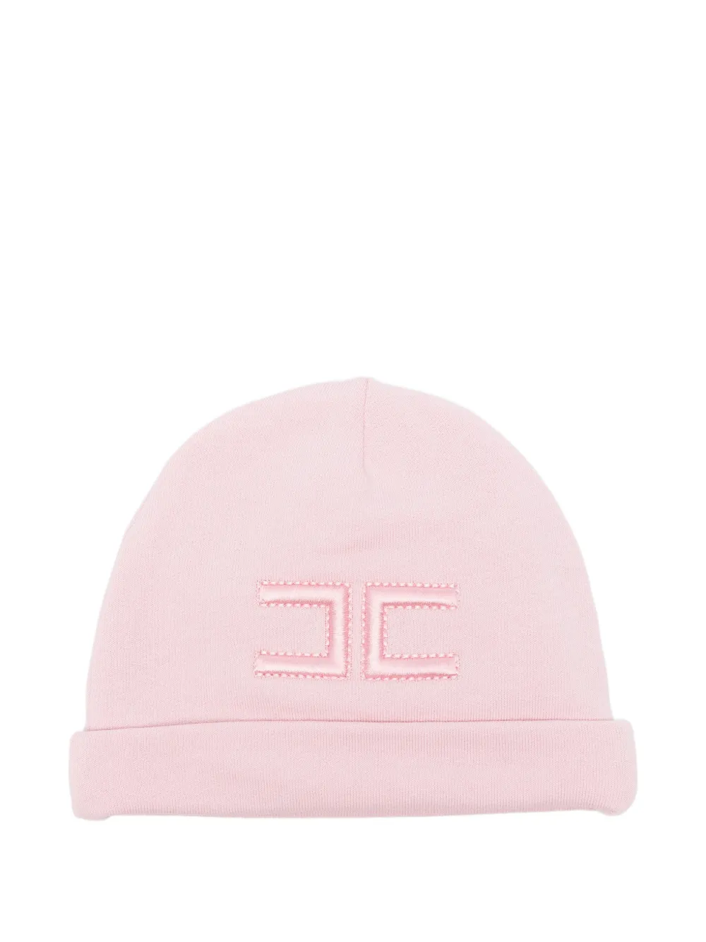 Elisabetta Franchi La Mia Bambina logo-embroidered beanie hat - Rosa