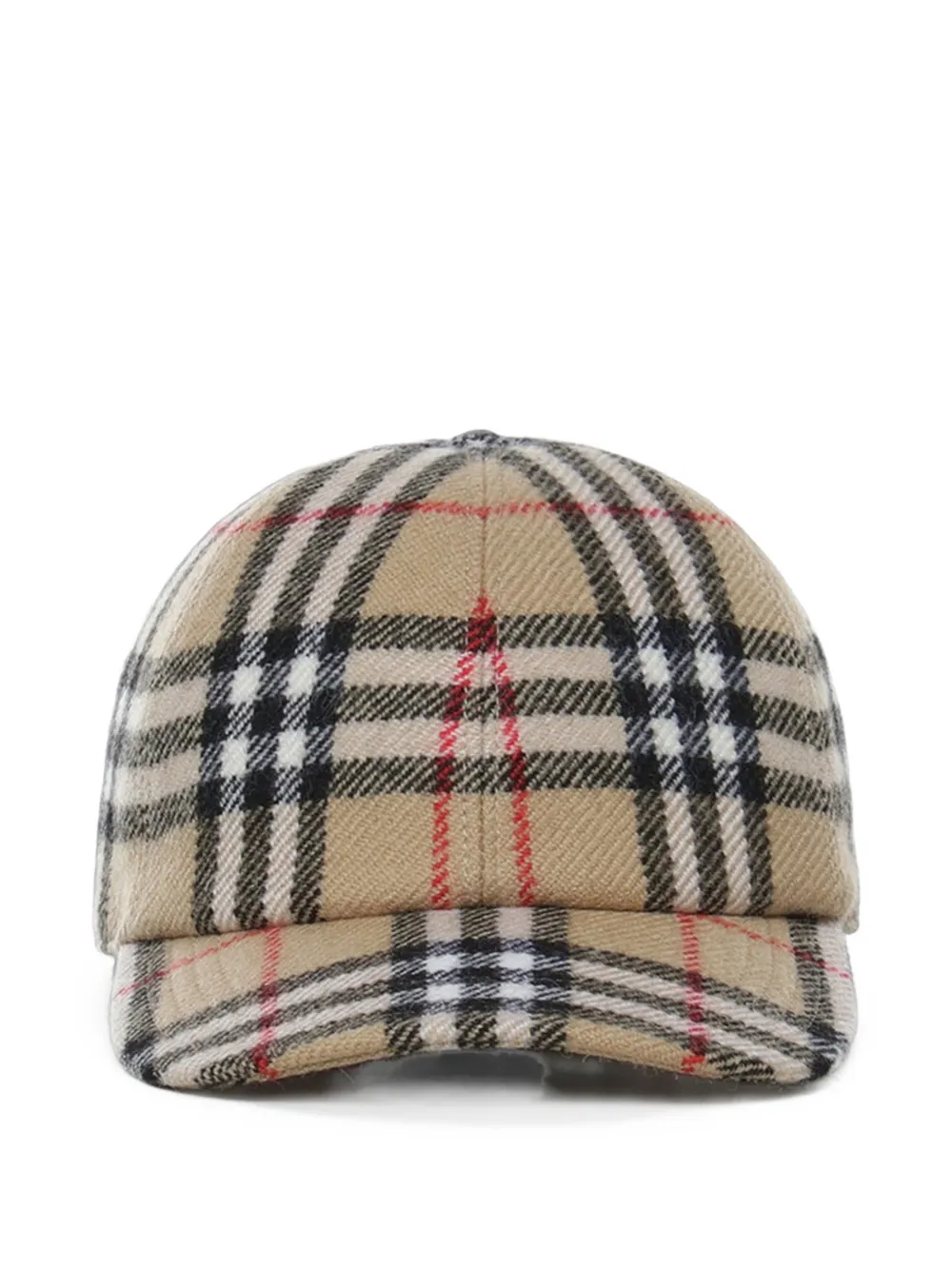 Burberry Check wool baseball cap - Toni neutri