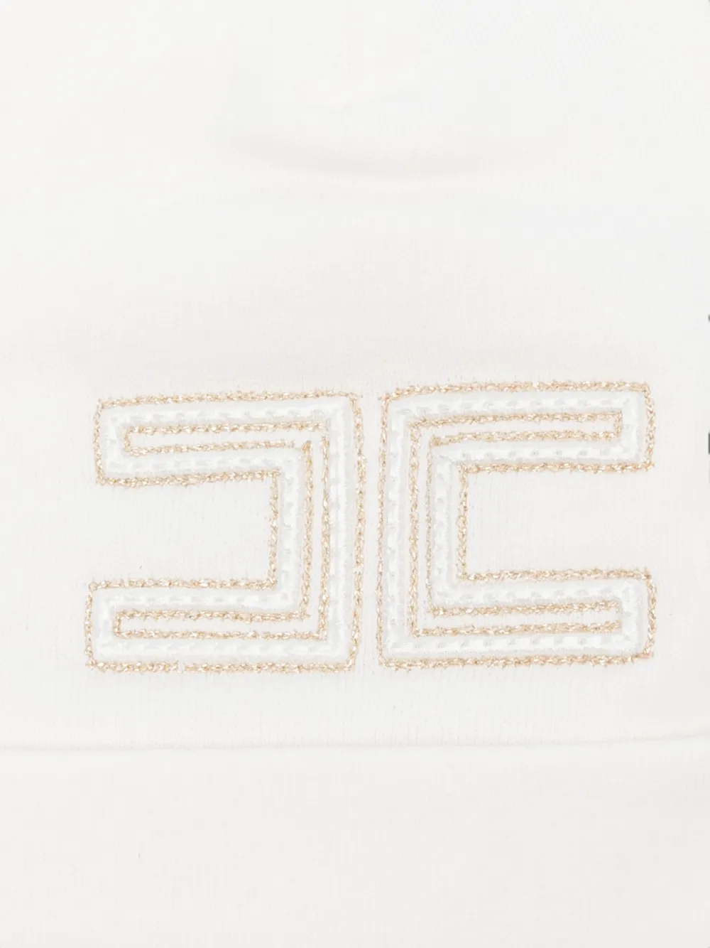 Elisabetta Franchi La Mia Bambina Muts met geborduurd logo Wit