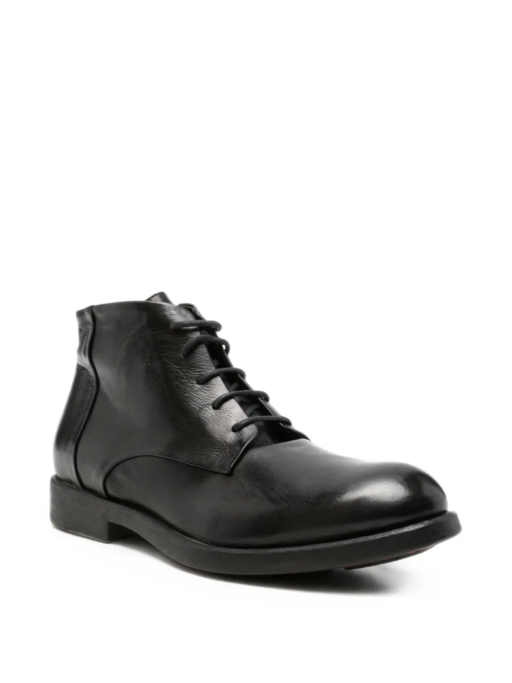 LeQarant lace-up leather ankle boots Zwart