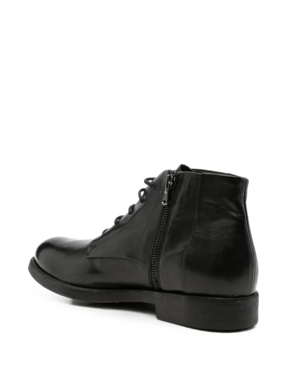 LeQarant lace-up leather ankle boots Zwart