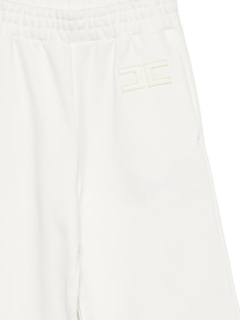 Elisabetta Franchi La Mia Bambina Joggingbroek met logopatch Wit