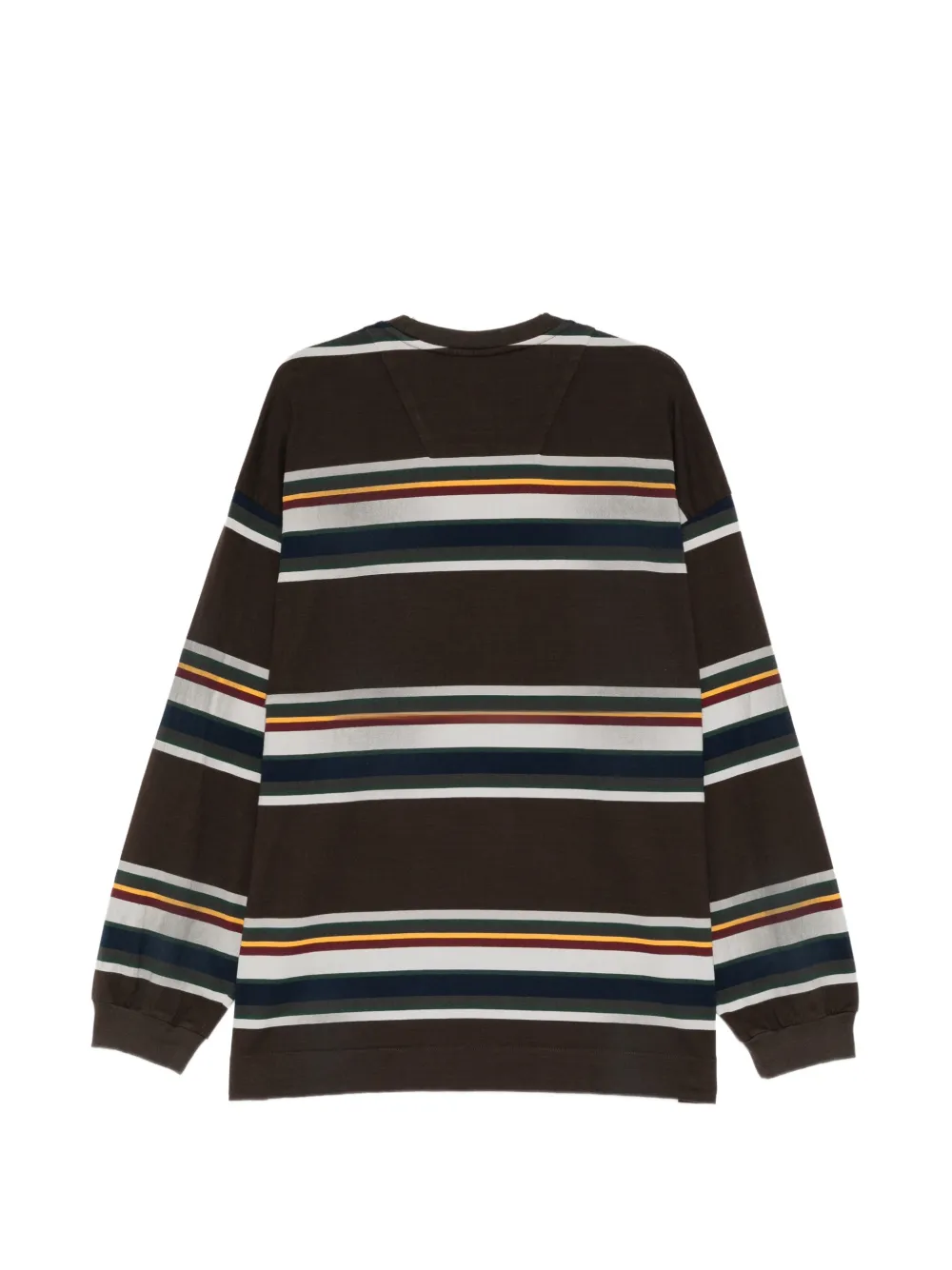 Juun.J Gestreept T-shirt met lange mouwen Bruin
