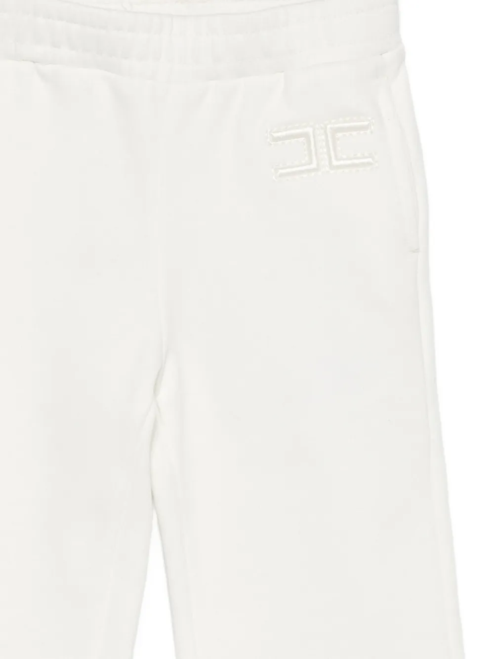 Elisabetta Franchi La Mia Bambina Joggingbroek met logo Wit