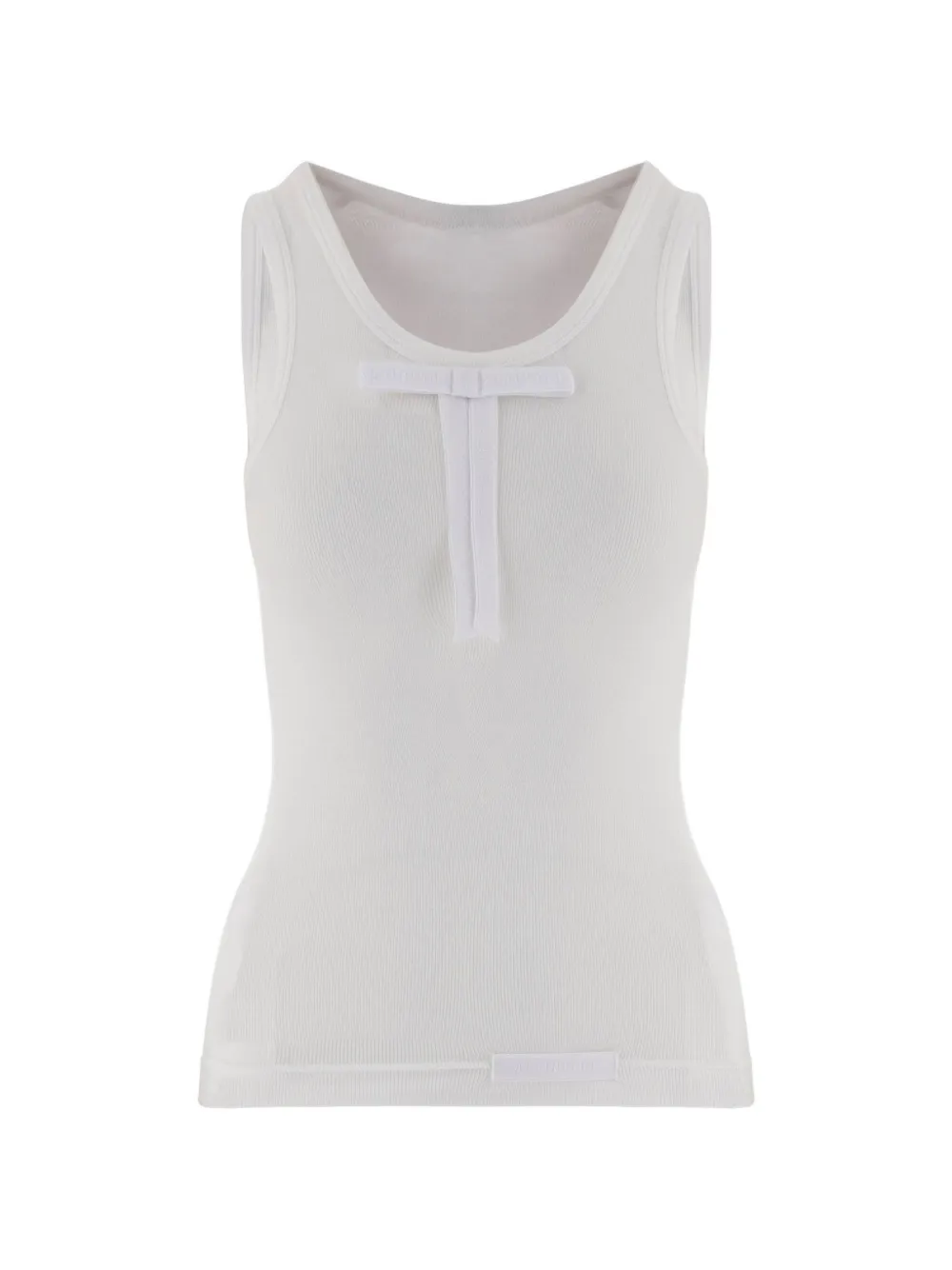 ALAINPAUL ribbed bow-detail vest top - Bianco