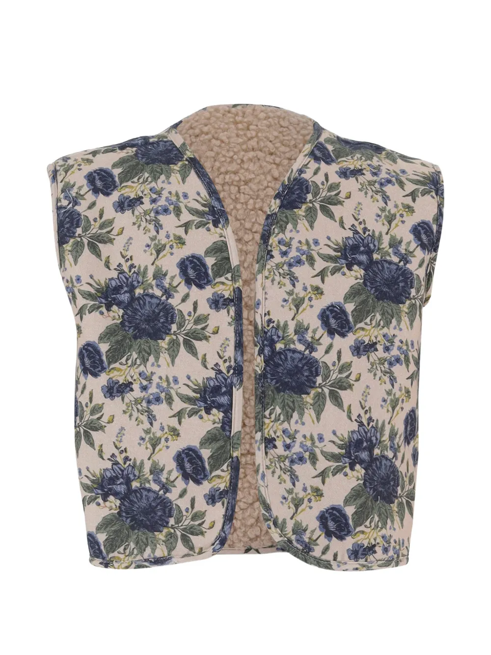 Babe And Tess floral-print reversible vest - Tons neutres Babe And Tess floral-print reversible vest - Tons neutres