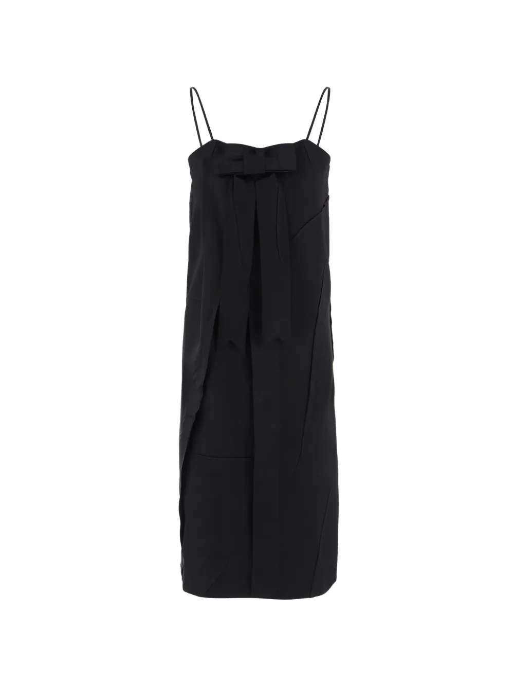 ALAINPAUL bow-detail spaghetti-strap midi dress