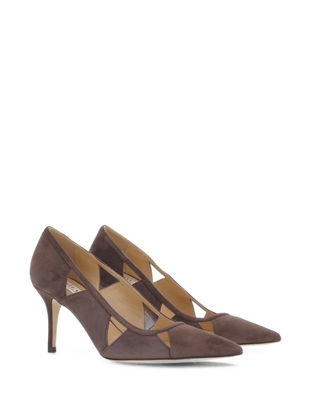 Arteana cut-out suede pumps Bruin