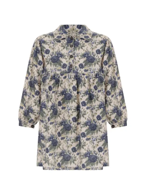 Babe And Tess floral-print gathered dress